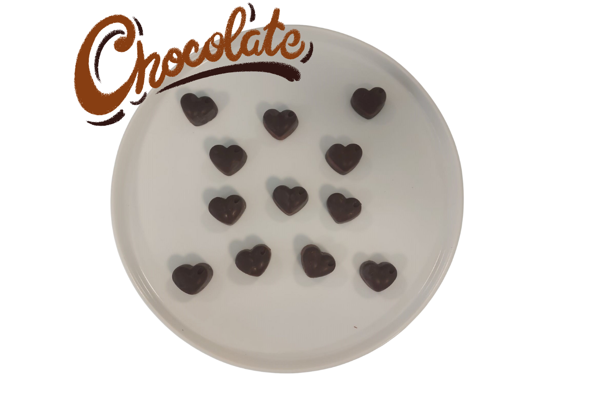 Corazones de chocolate